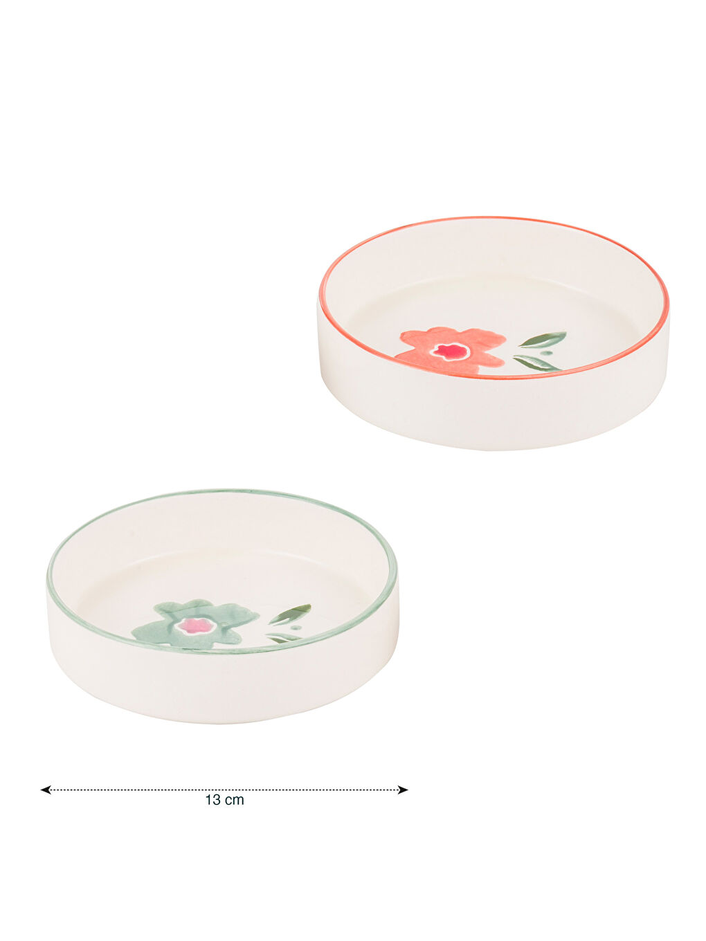 LCW HOME Çiçek Baskılı Kase Seti 2'li 13 cm -W5HS06Z8-EXS
