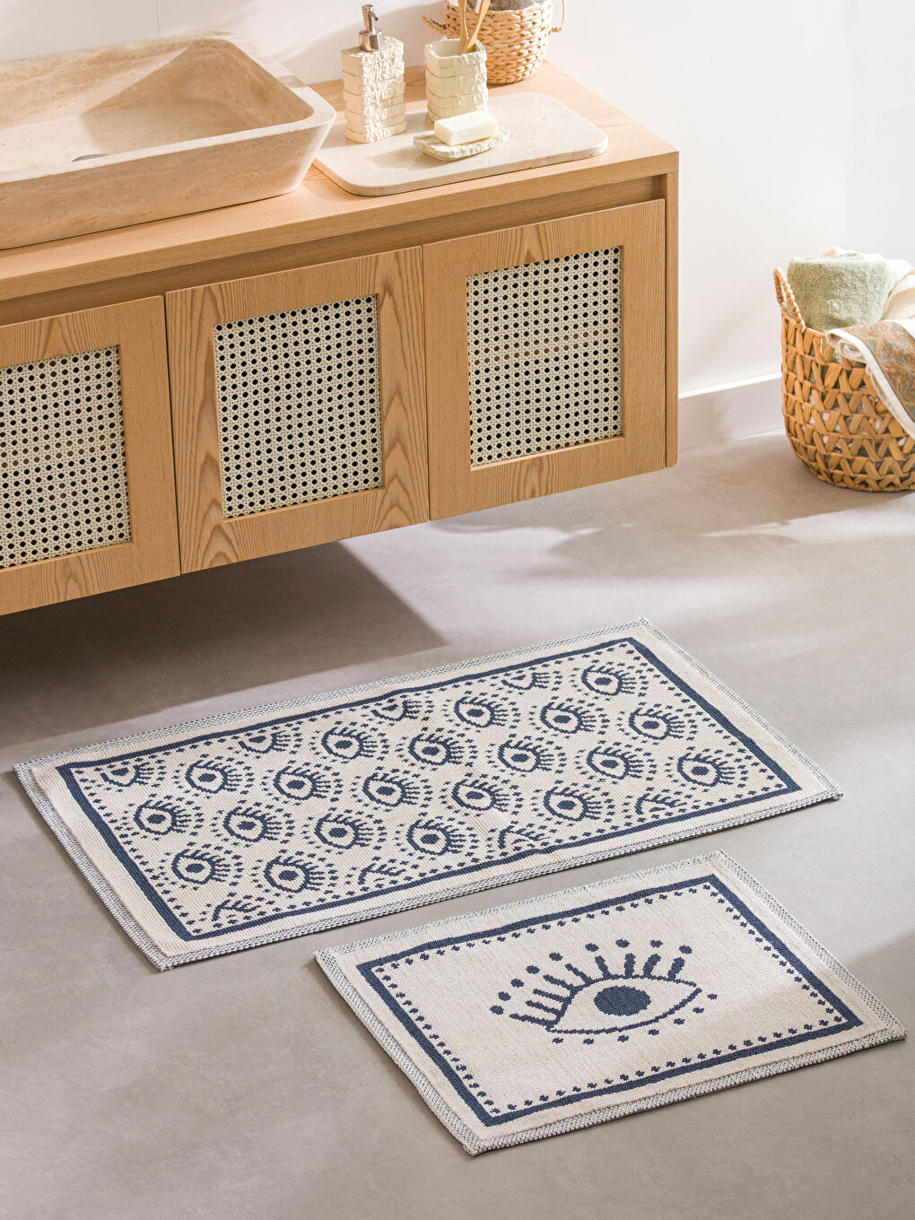 Eye Printed Bath Mat 2 Pack -W5HS07Z8-LQQ