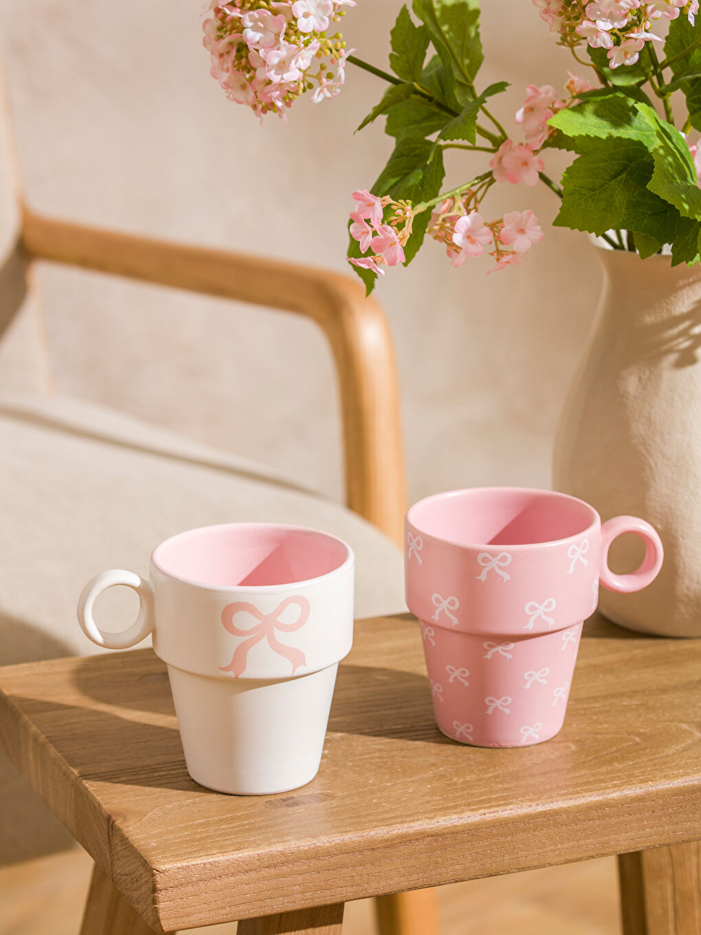 LCW HOME Bow Printed Ceramic Mug 280 ml -W5HS58Z8-F9C