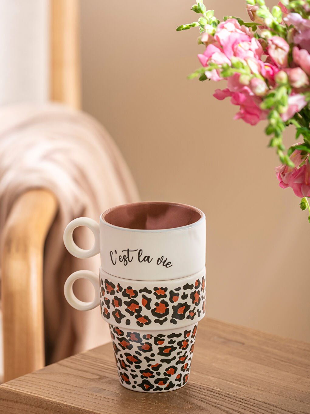 Printed Ceramic Mug Set 2 Pack 280 ml-1