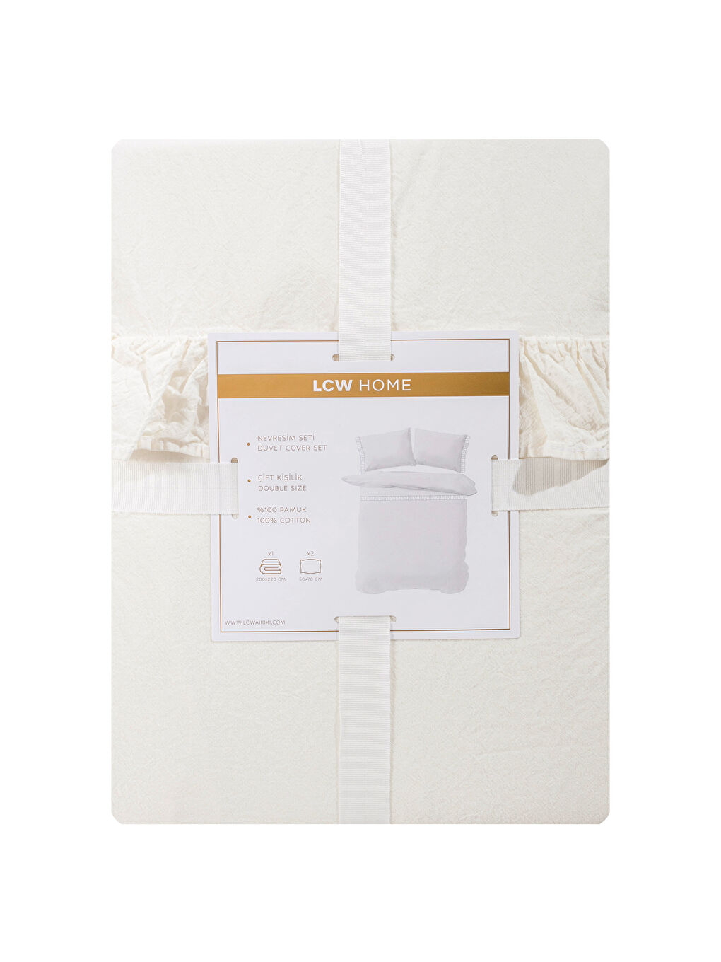 Beyaz Pamuklu Düz Çift Kişilik Nevresim Seti-7