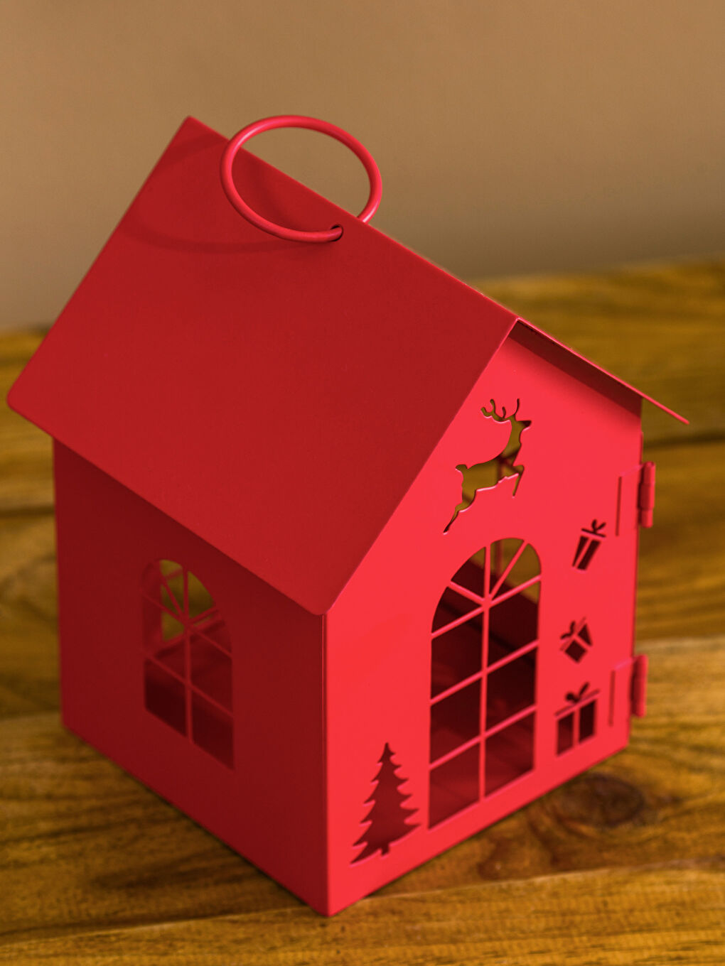 House Figured Metal Candle Holder 16 cm-3