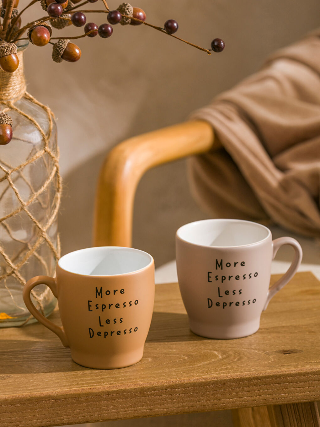 Printed Ceramic Mug 2 Pack 260 ml