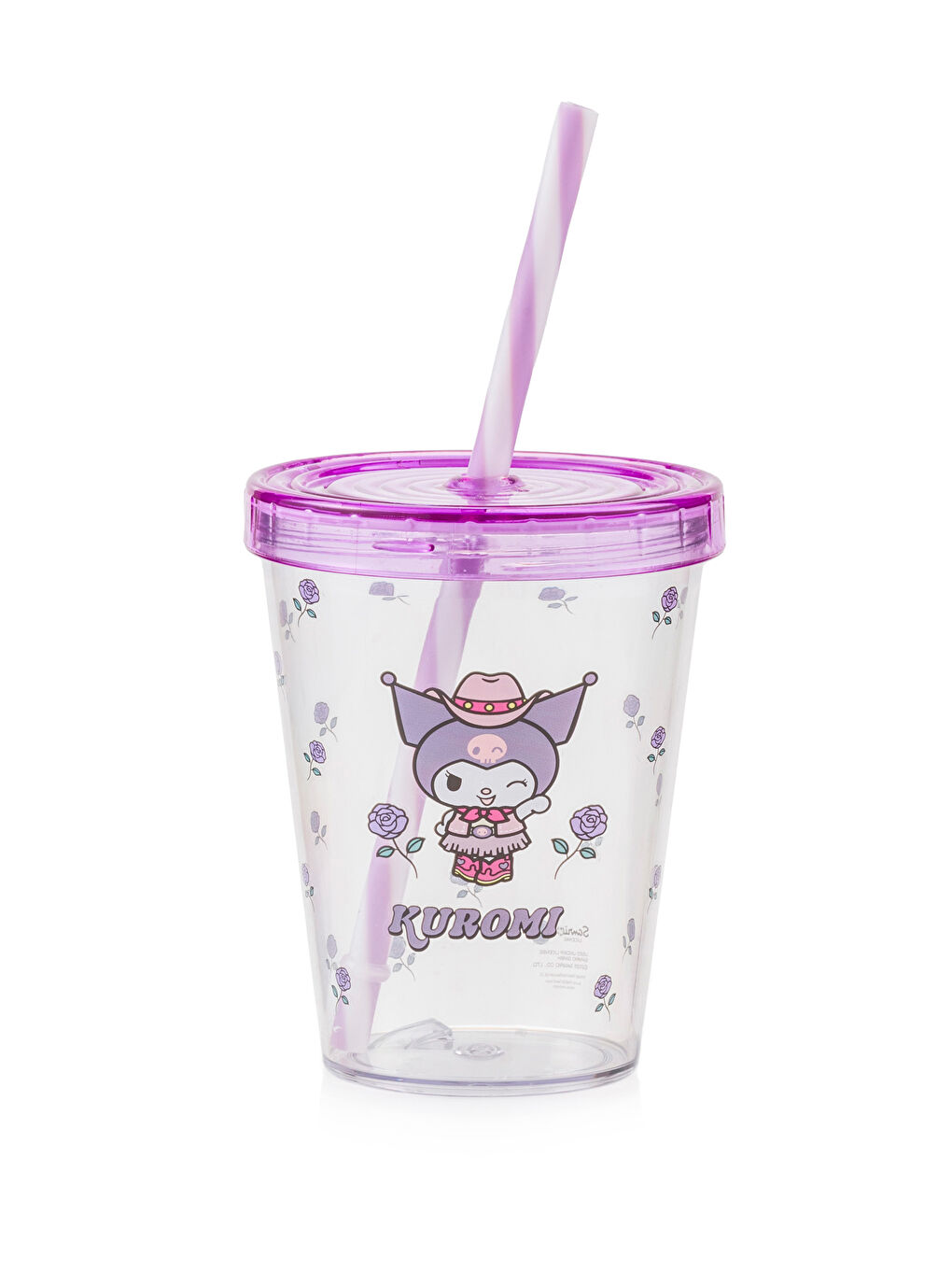 Karışık Kuromi Baskılı Pipetli Bardak 450 ml-3