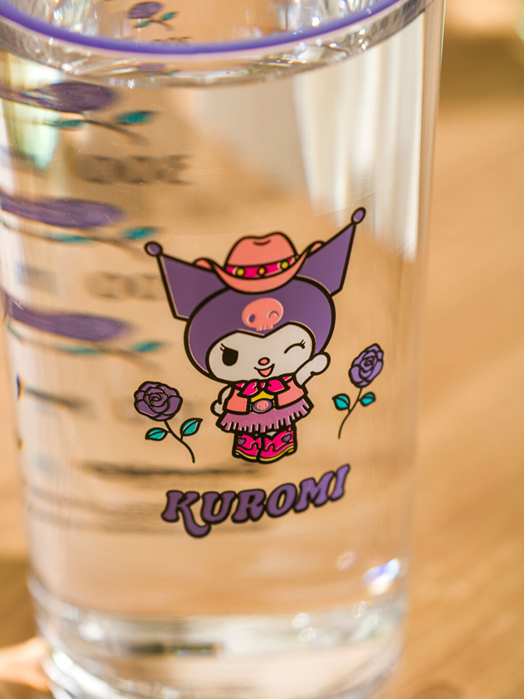 Kuromi Printed Glass Water Glass 570 ml-3