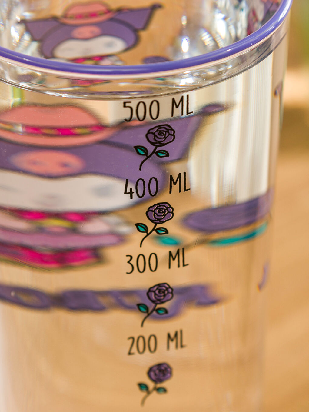 Kuromi Printed Glass Water Glass 570 ml-4