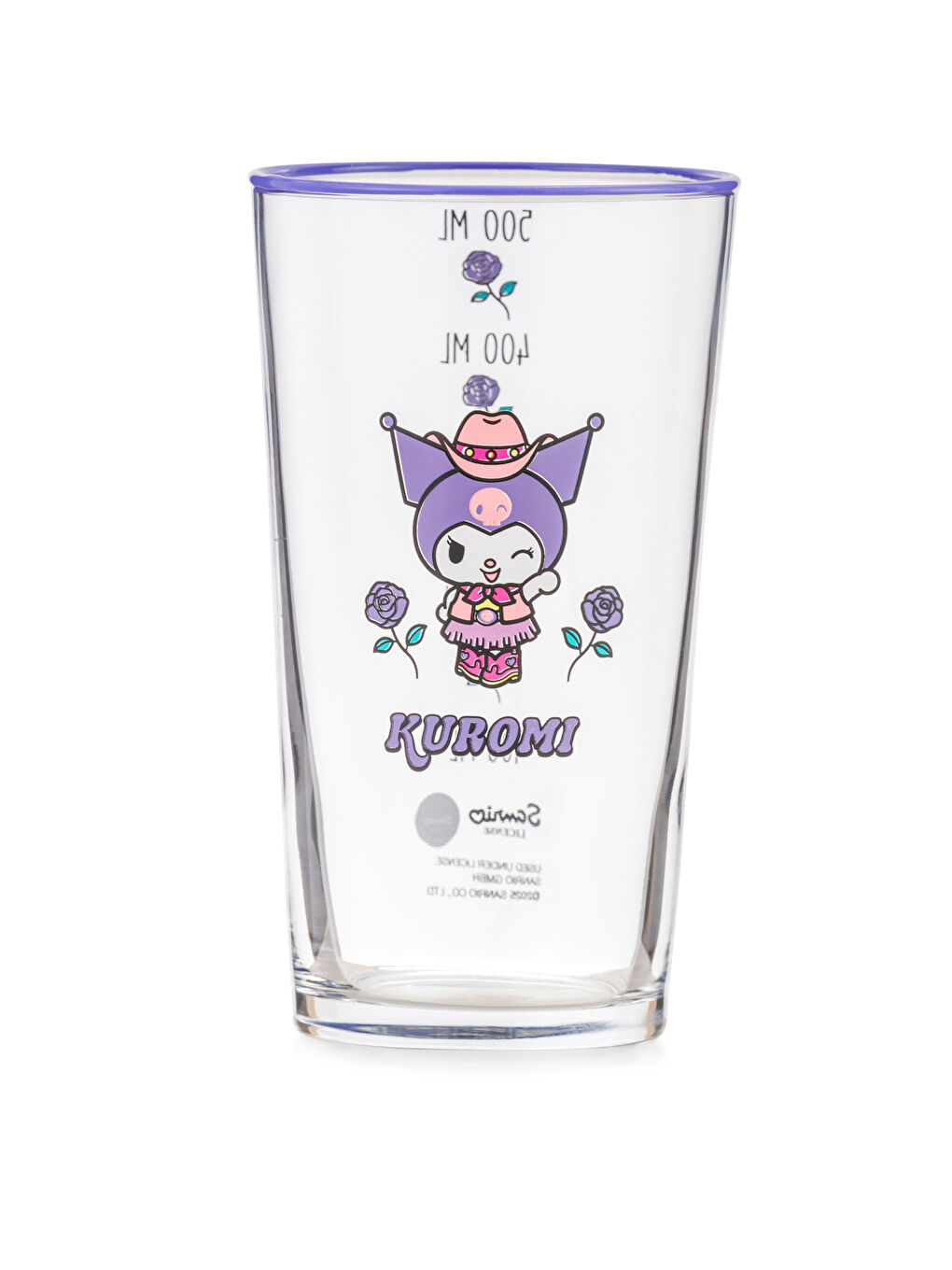 Kuromi Printed Glass Water Glass 570 ml-5