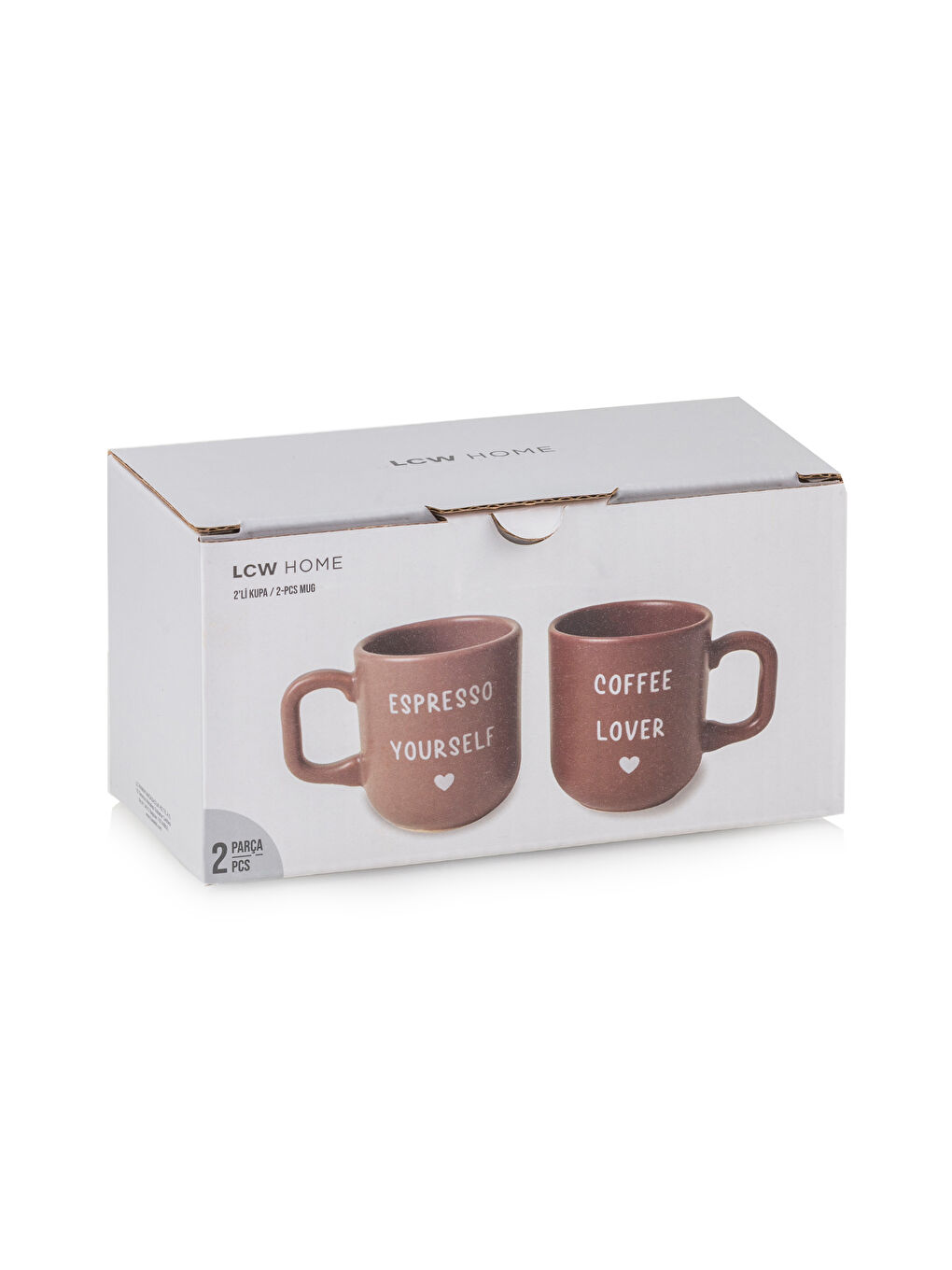 LCW HOME Text Printed Ceramic Mug 2 Pack -W5I187Z8-F9C