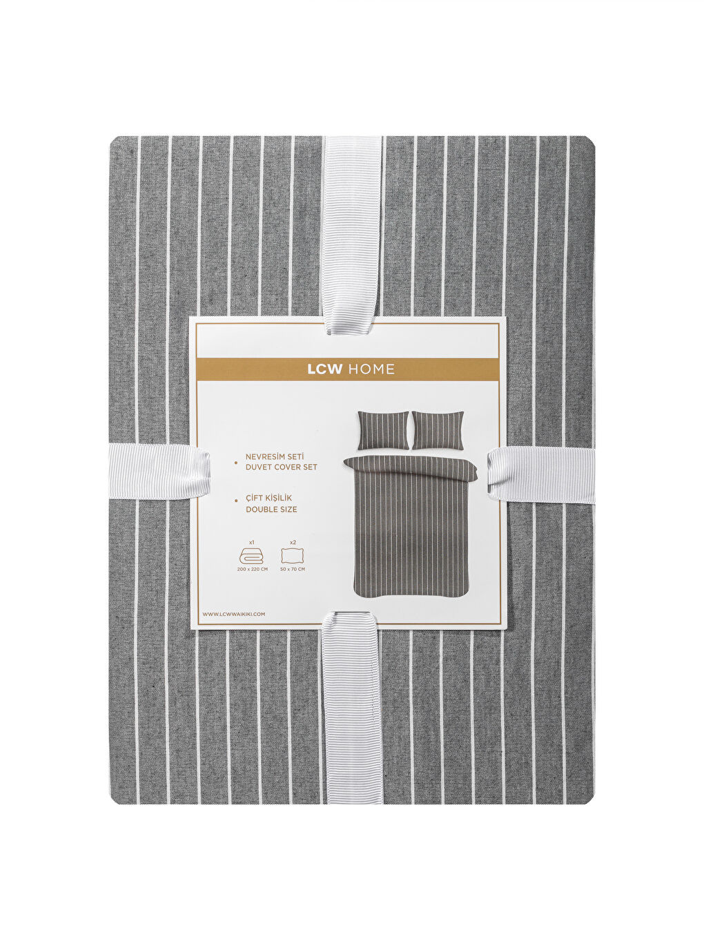 LCW HOME Striped Double Duvet Cover Set -W5I405Z8-FKN