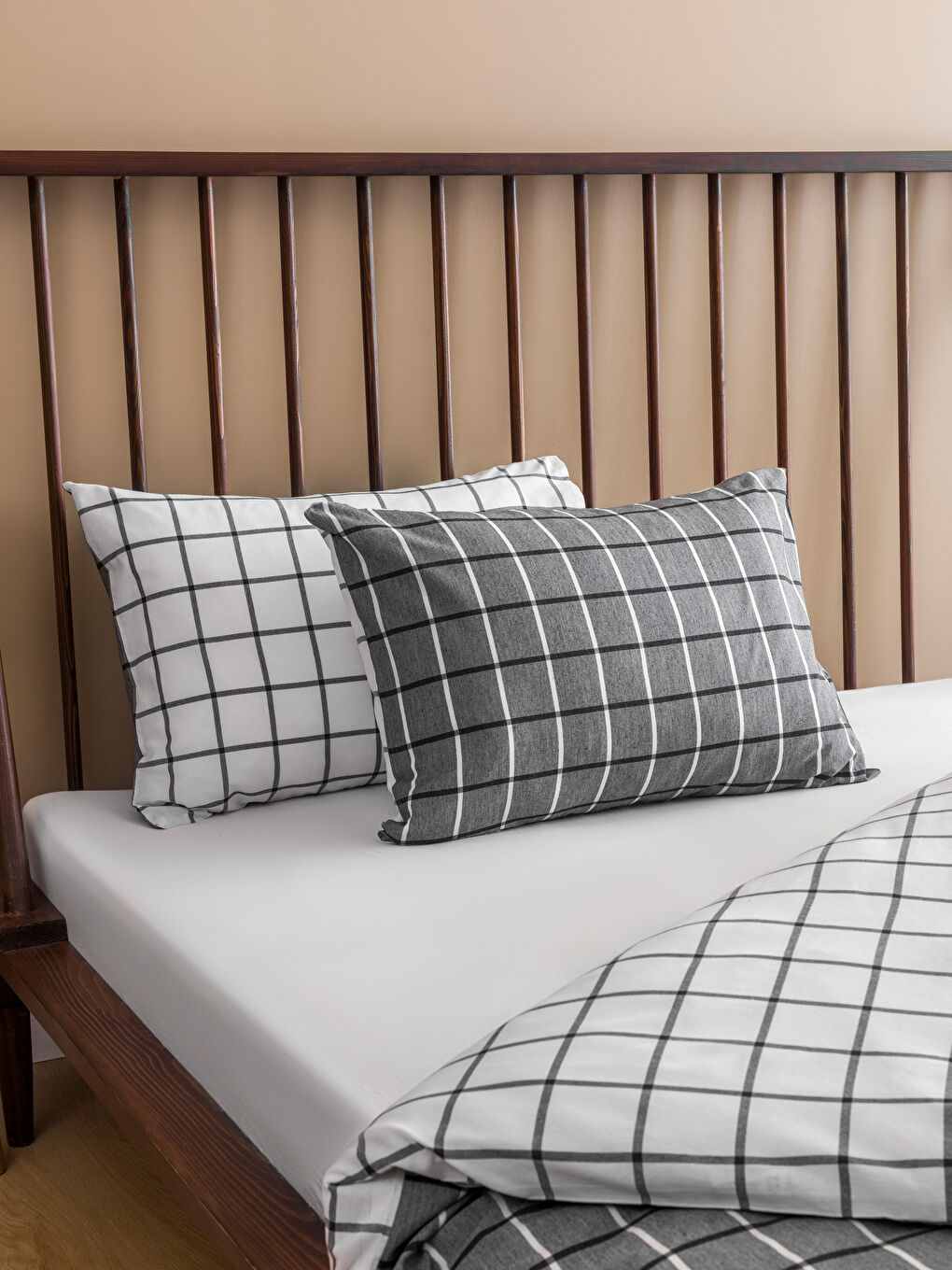 LCW HOME Plaid Patterned Double Duvet Cover Set -W5I408Z8-M0T