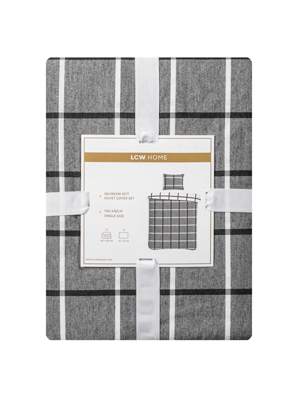 LCW HOME Striped Patterned Single Duvet Cover Set -W5I414Z8-M0T