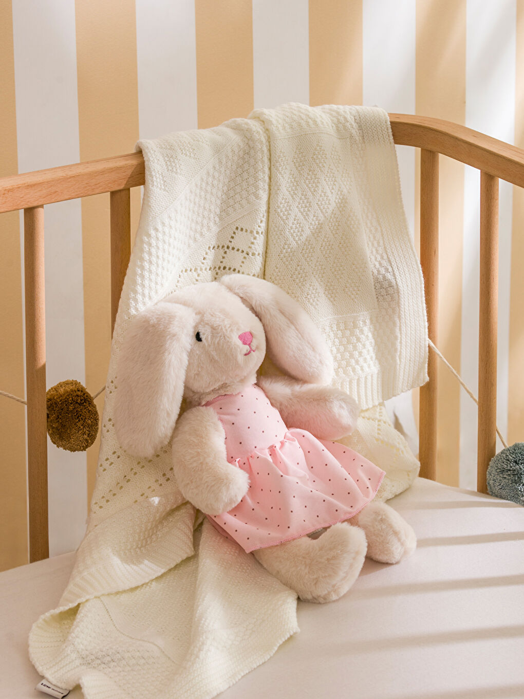 Rabbit Figured Plush Baby Cushion 37 cm-3