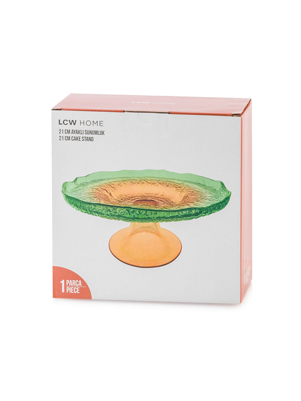 Glass Footed Cake Stand 21 cm-3
