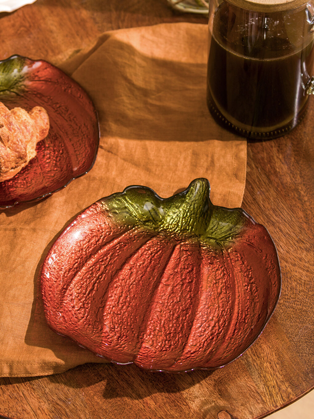 Karışık Bal Kabağı Figürlü Cam Tabak Seti 2'li-1