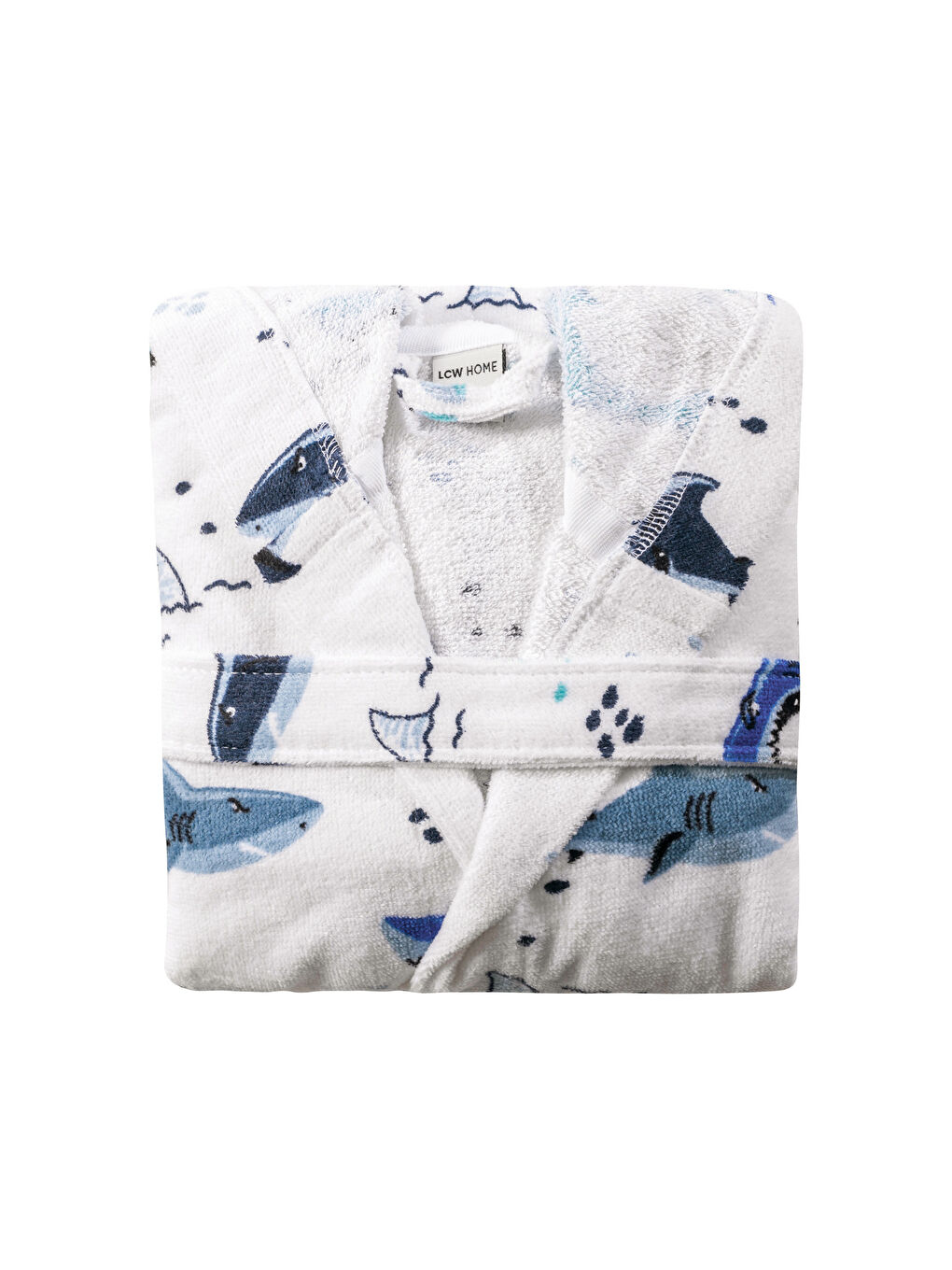 Karışık Baskılı Kapüşonlu Erkek Çocuk Bornoz-9