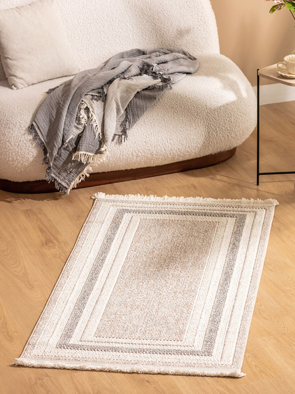 LCW HOME Patterned Fringed Carpet 80x150 cm -W5IA66Z8-M0T