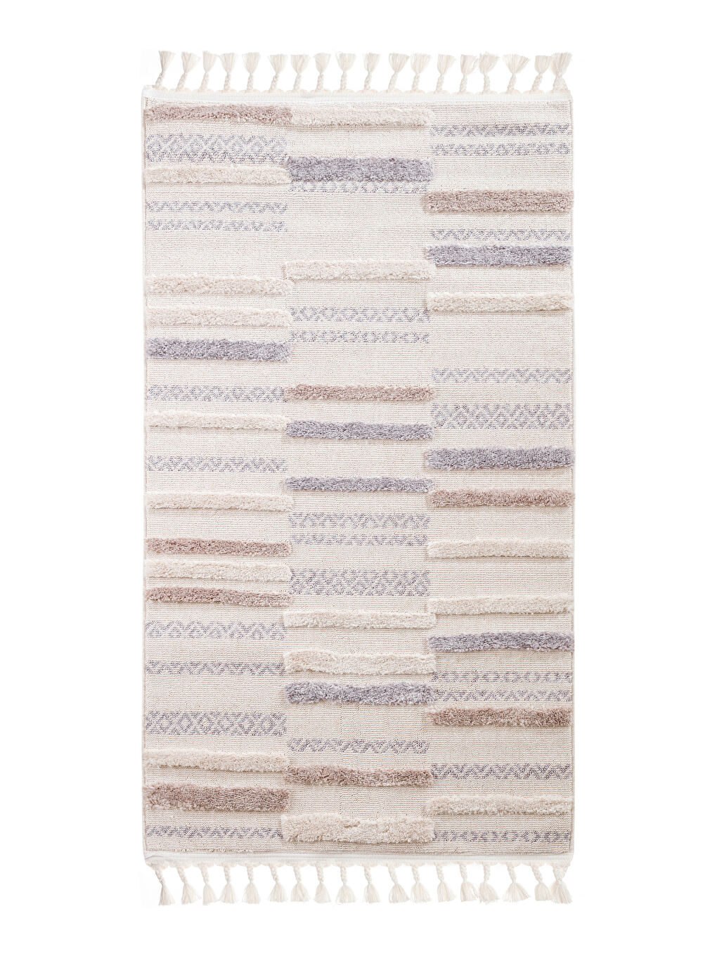 LCW HOME Patterned Fringed Carpet 80x150 cm -W5IA69Z8-M0T