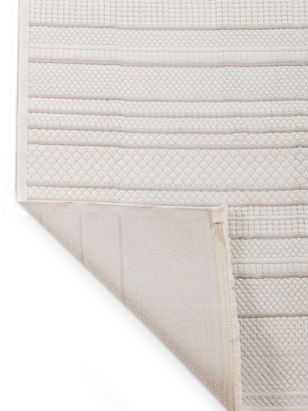 Ekru Nakışlı Halı 80x150 cm-2