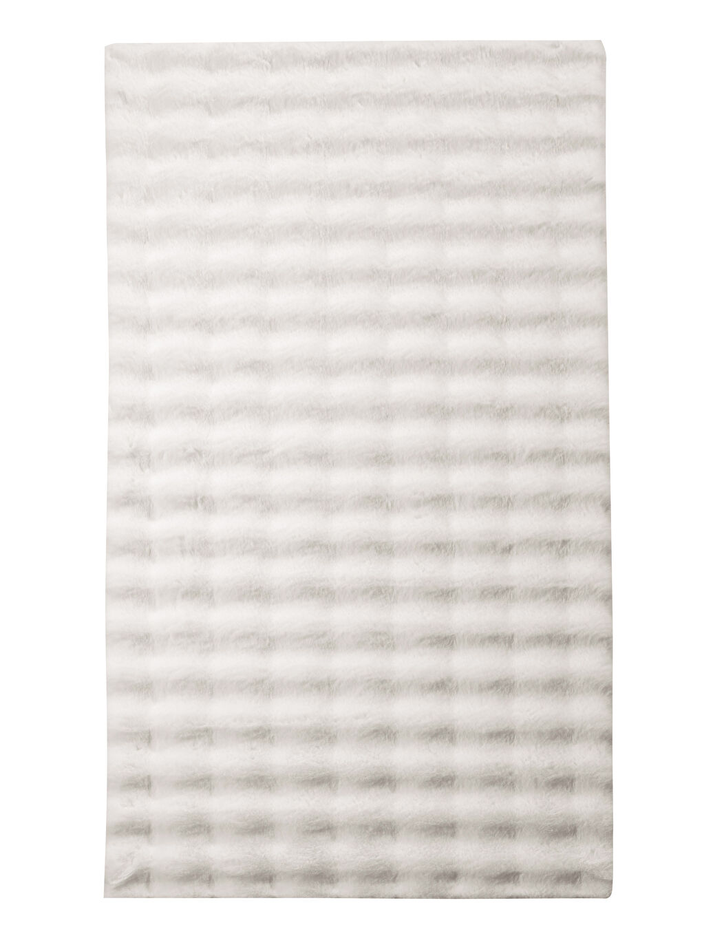 Ekru Dokulu Pelüş Halı 80x150 cm-4