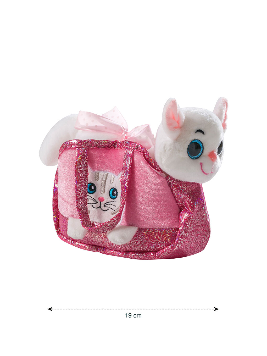 Pelüş Kedi Taşıma Çantalı 19 cm-3