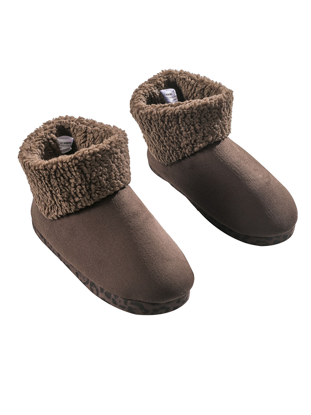 Kahverengi İçi Kürklü Kadın Ev Botu-5