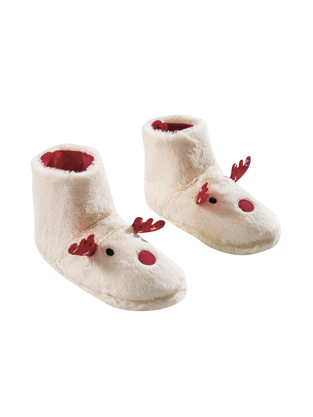 Beyaz Hayvan Figürlü Pelüş Kadın Ev Botu-5