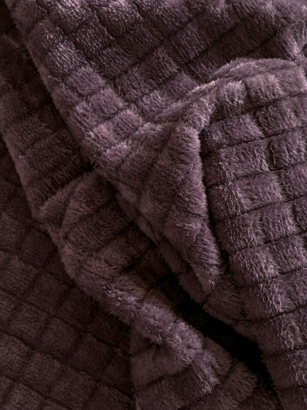 Mor Çift Kişilik Pelüş Battaniye 200x220 cm-2