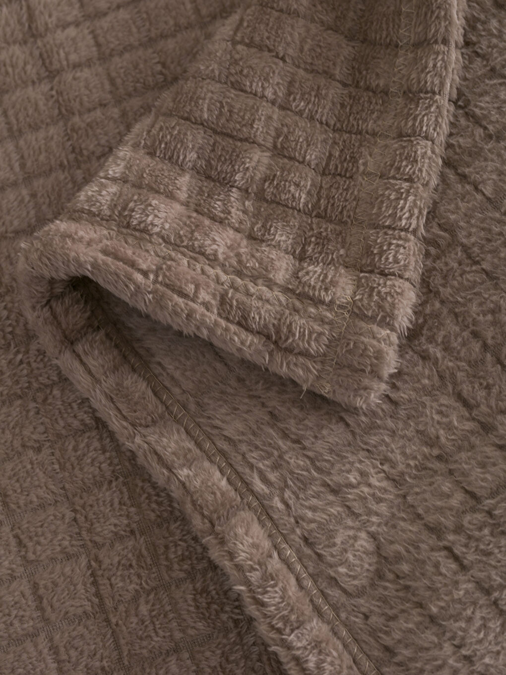 Kahverengi Çift Kişilik Pelüş Battaniye 200x220 cm-3