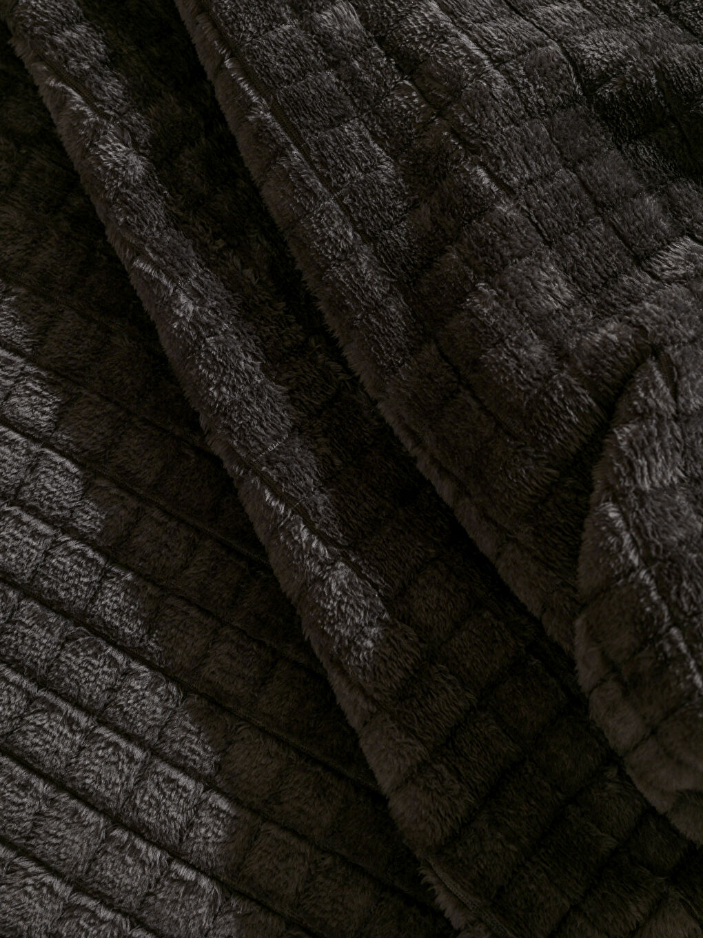 Antrasit Çift Kişilik Pelüş Battaniye 200x220 cm-2