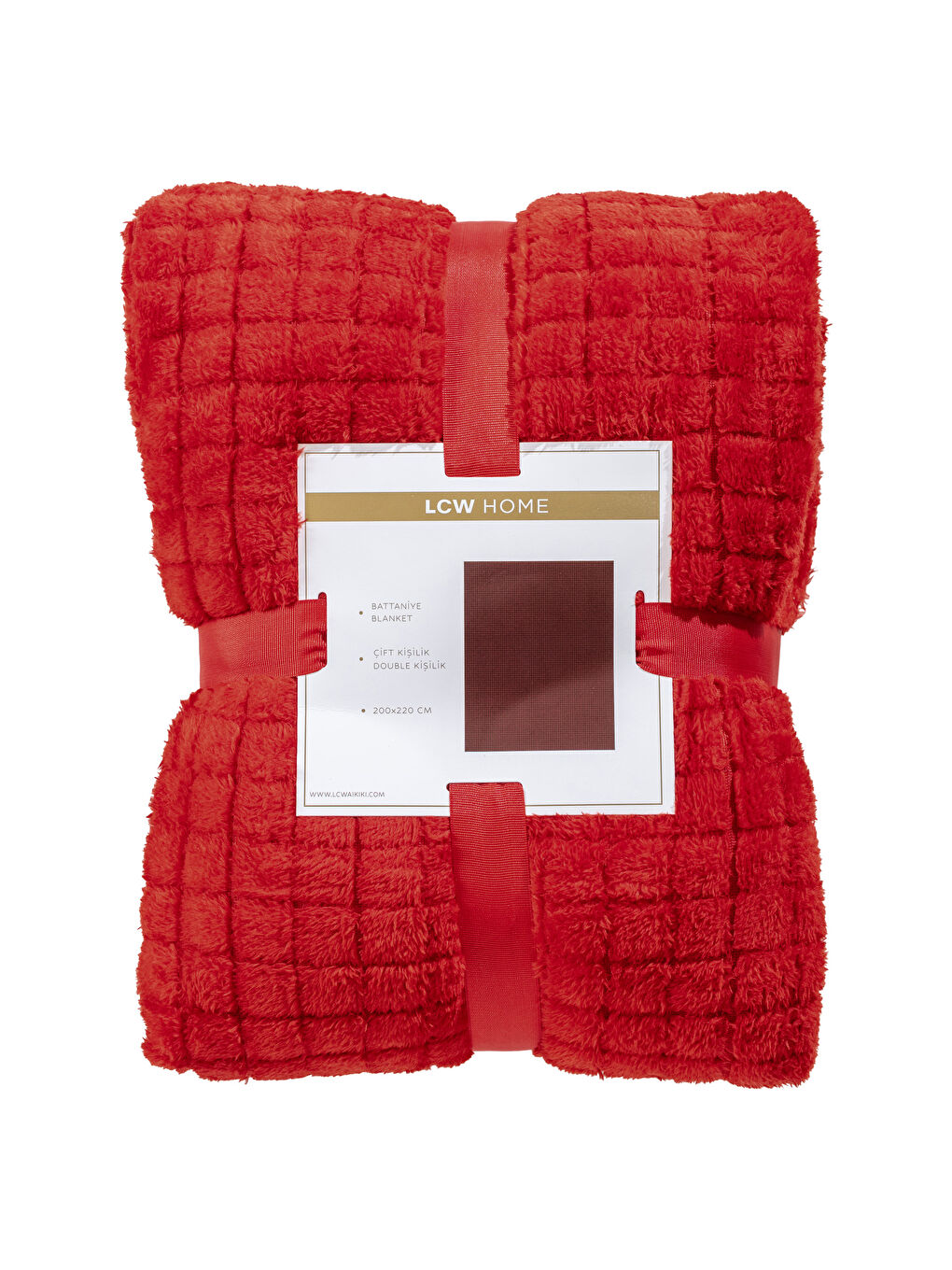 Kırmızı Çift Kişilik Pelüş Battaniye 200x220 cm-4