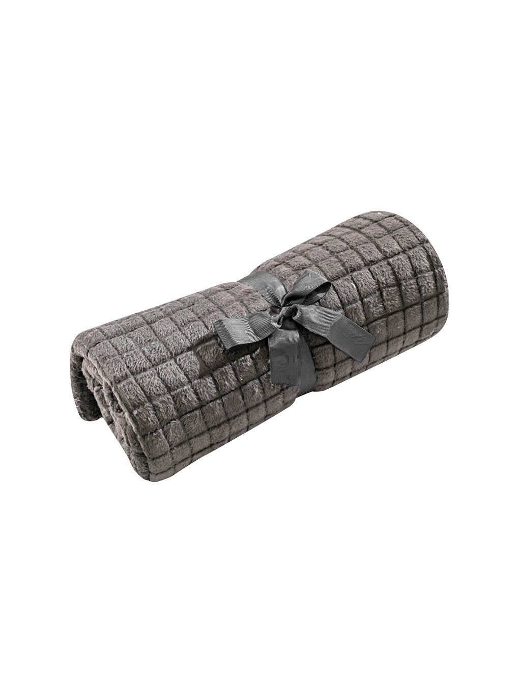 Antrasit Tomurcuk Desenli Tv Battaniyesi 100x150 cm-3