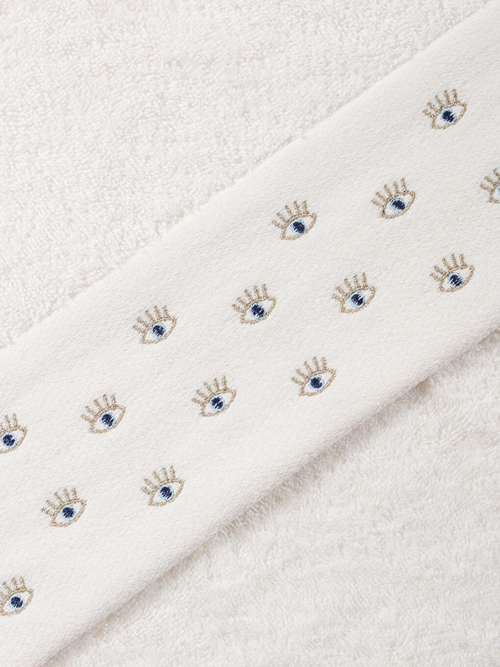 Ekru Nakışlı Yüz Havlusu 50x80 cm-10