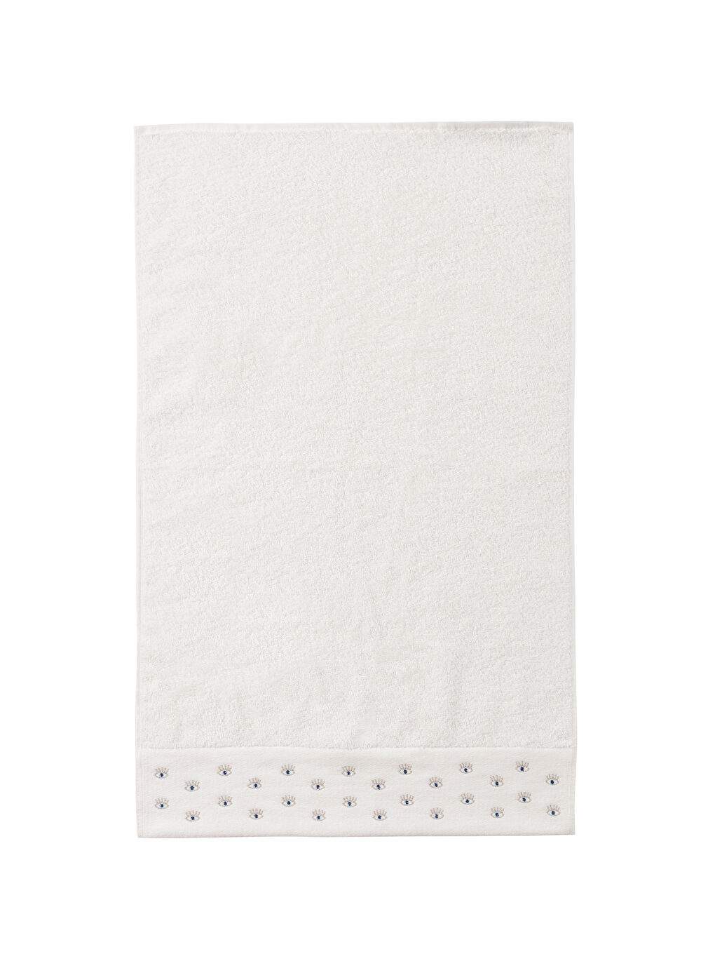 Ekru Nakışlı Yüz Havlusu 50x80 cm-13