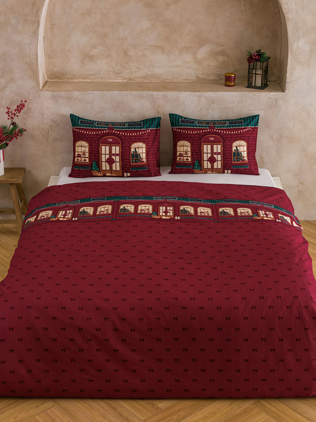 New Year Themed Double-Sided Duvet Cover Set-1