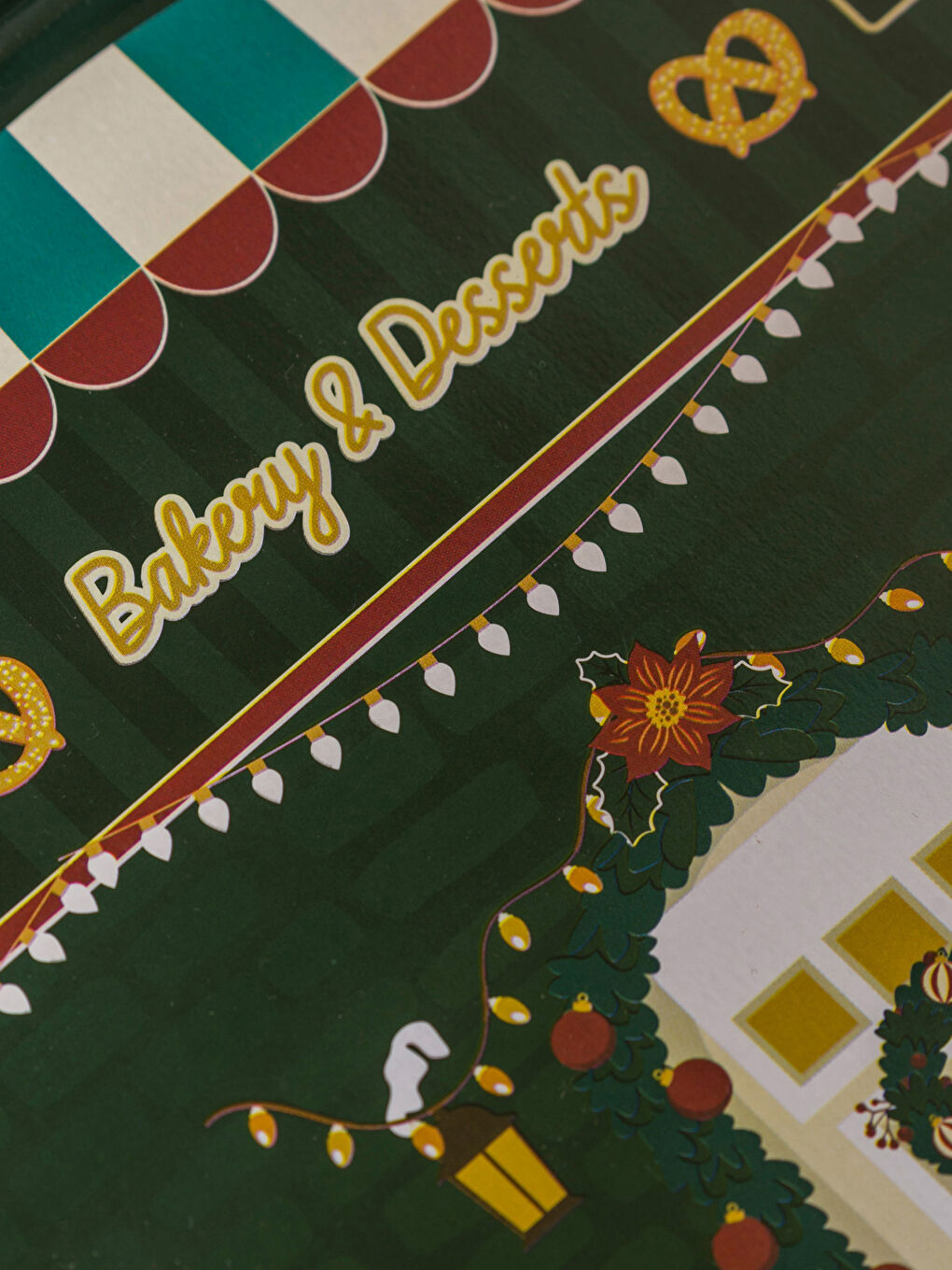 Christmas Themed Metal Tray 24 cm-2