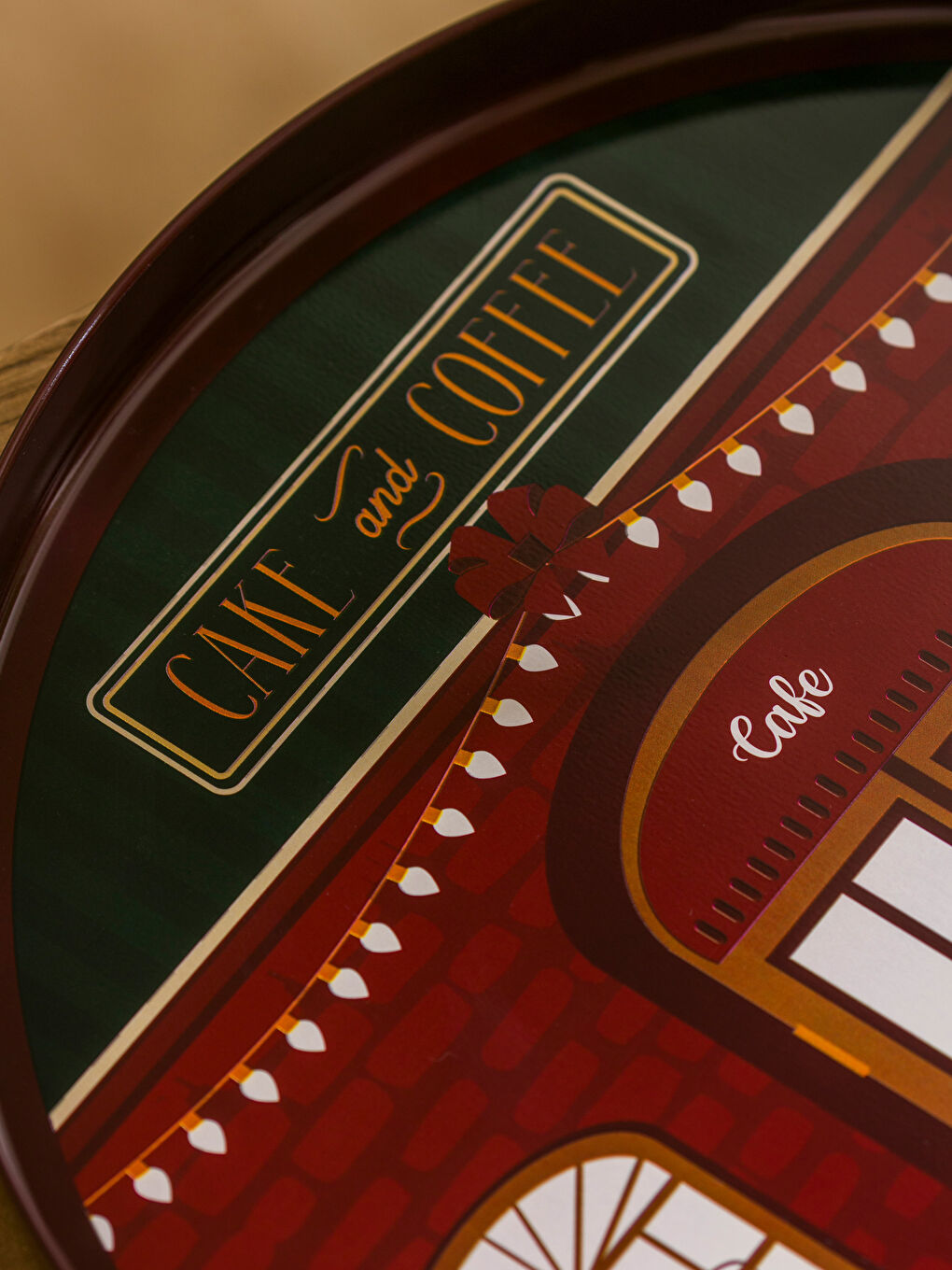 Christmas Themed Metal Tray 24 cm-2