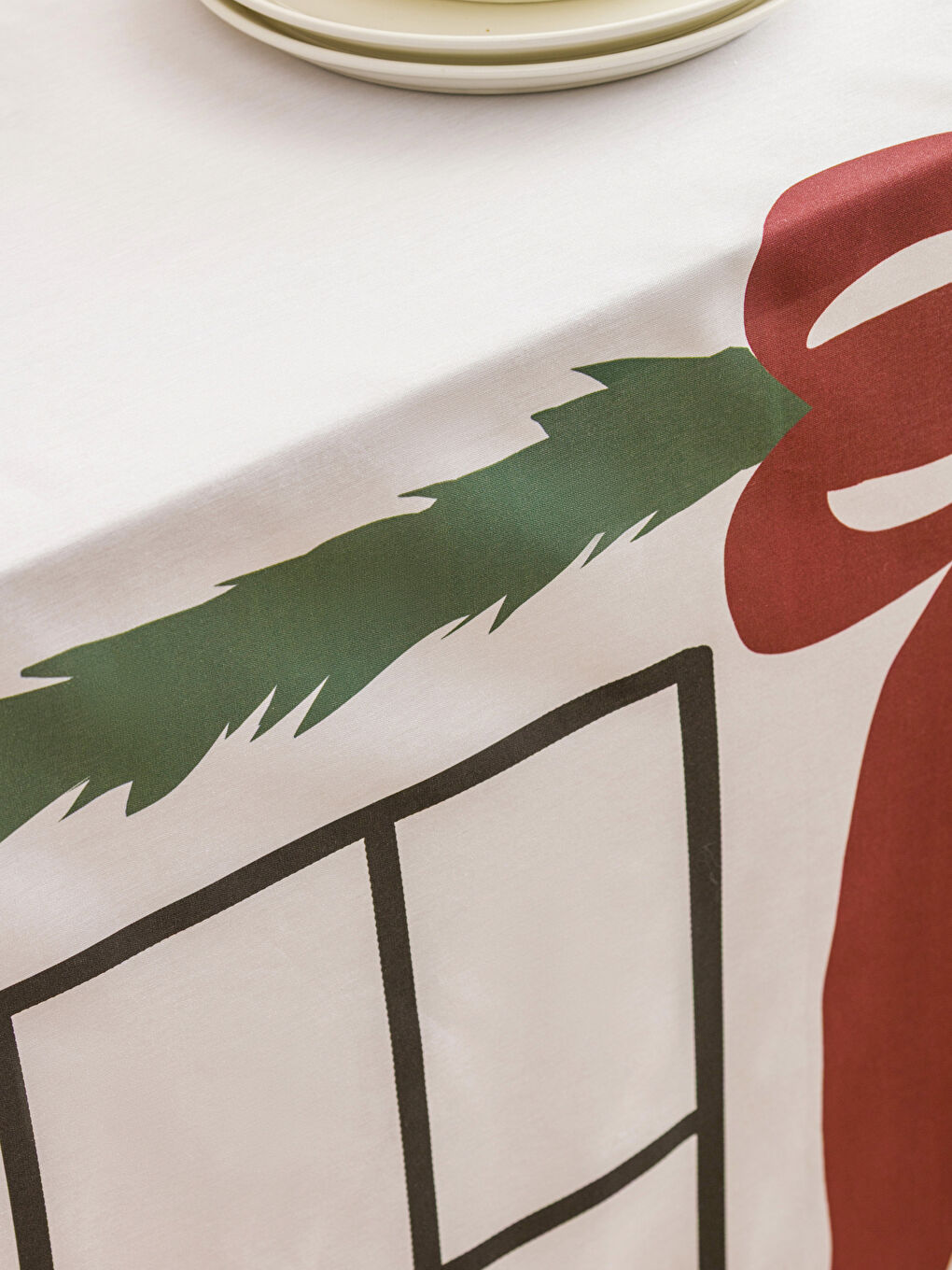 Karışık Yılbaşı Temalı Masa Örtüsü 300x300 cm-2