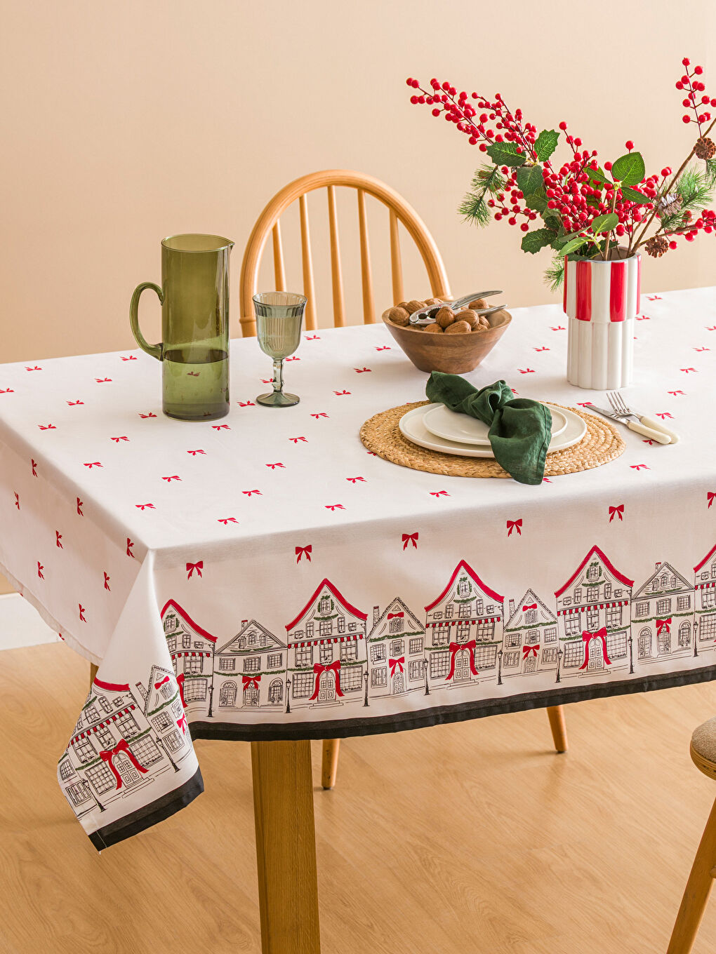 New Year Themed Table Cloth 150x200 Cm