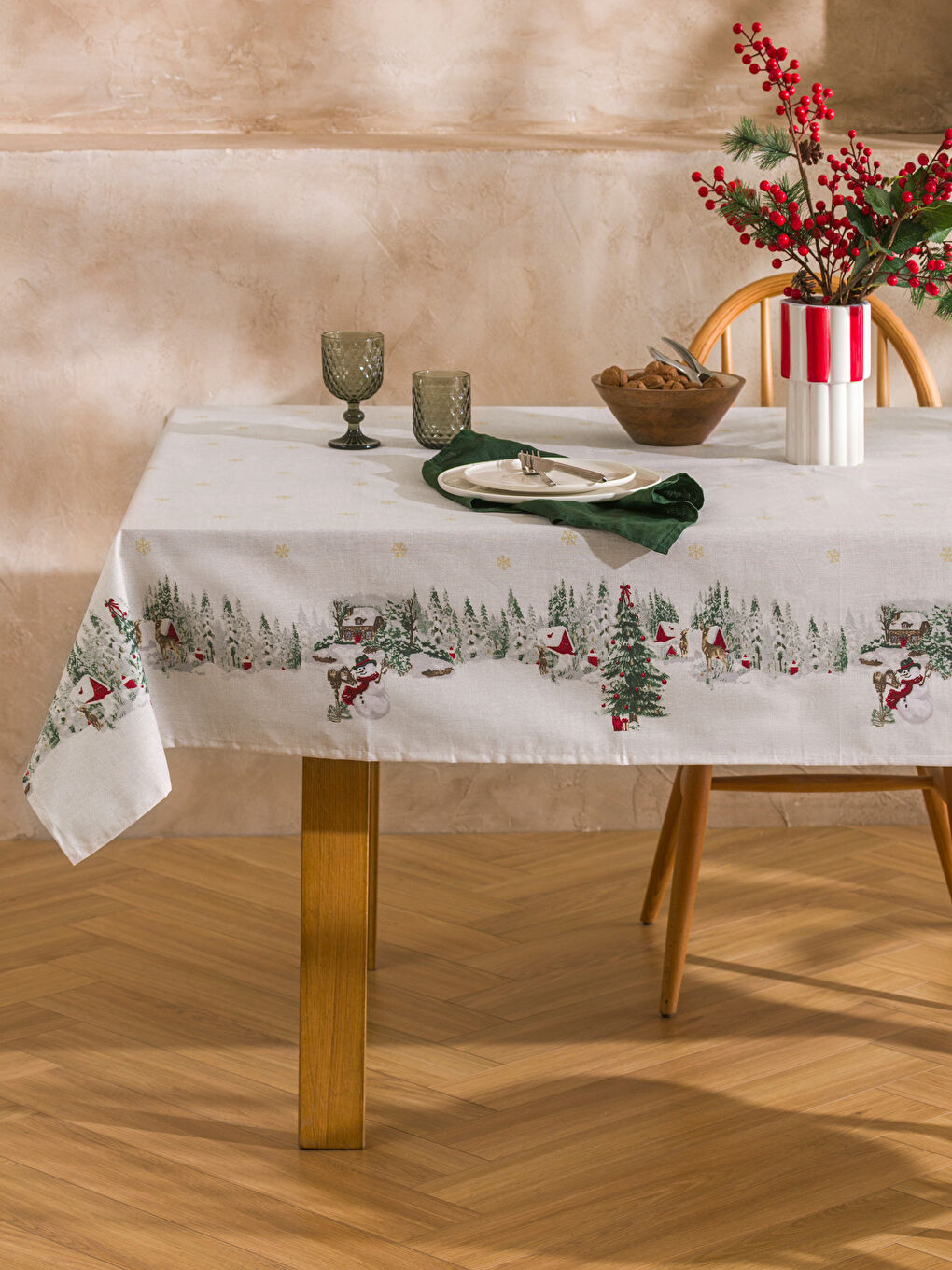 Christmas Themed Tablecloth 150x220 cm-1
