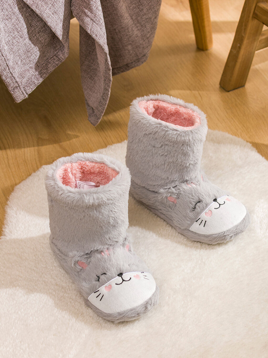 Women's Home Boots with Plush Animal Figures-1