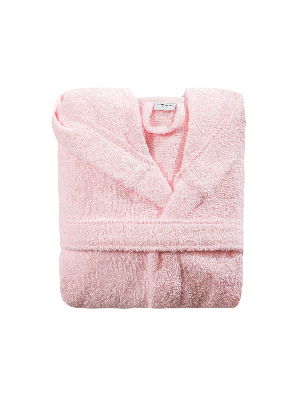 Pembe Kapüşonlu Pamuklu Kız Çocuk Bornoz-9