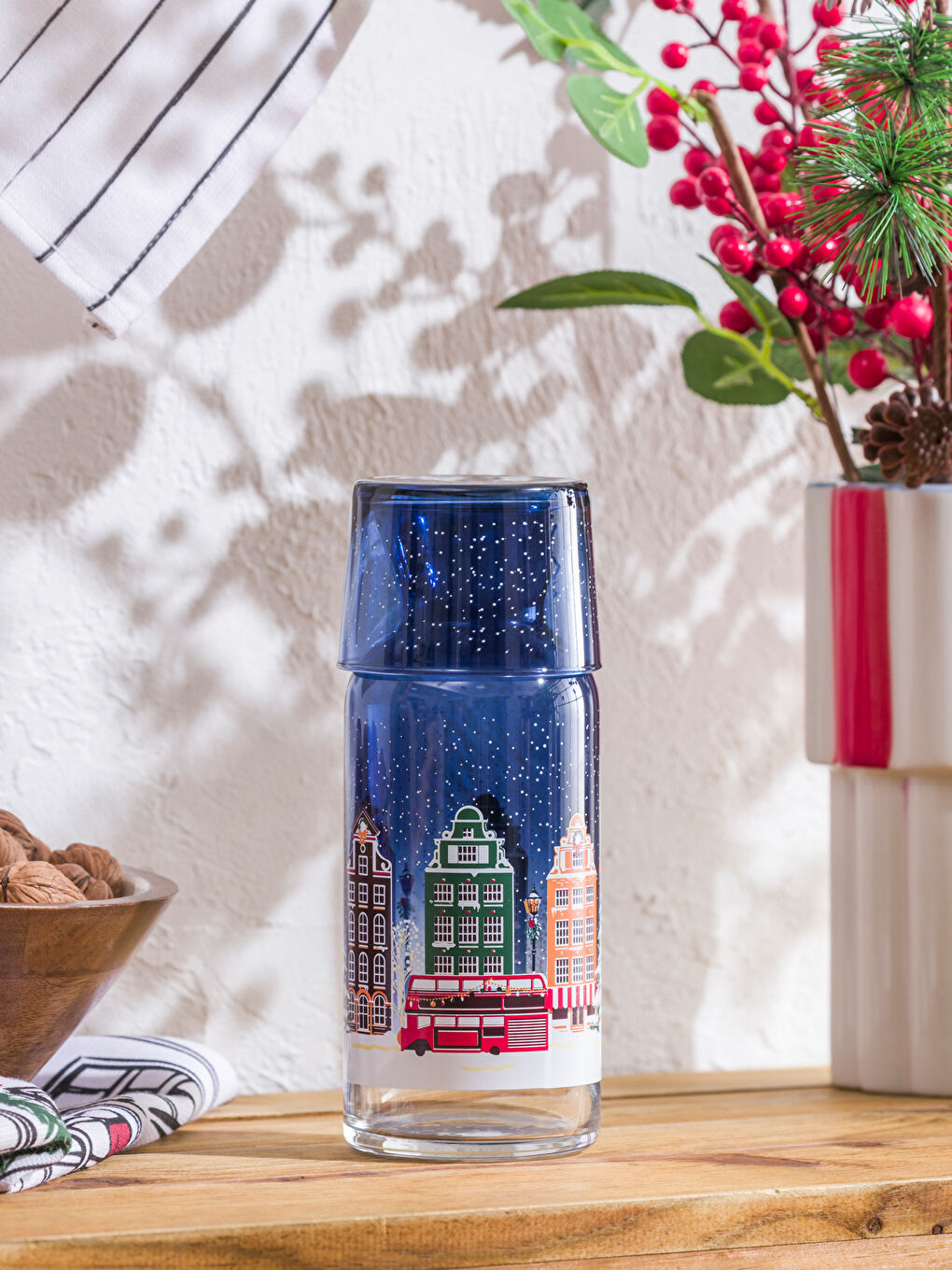 New Year Themed Glass Water Bottle 700 ml-1