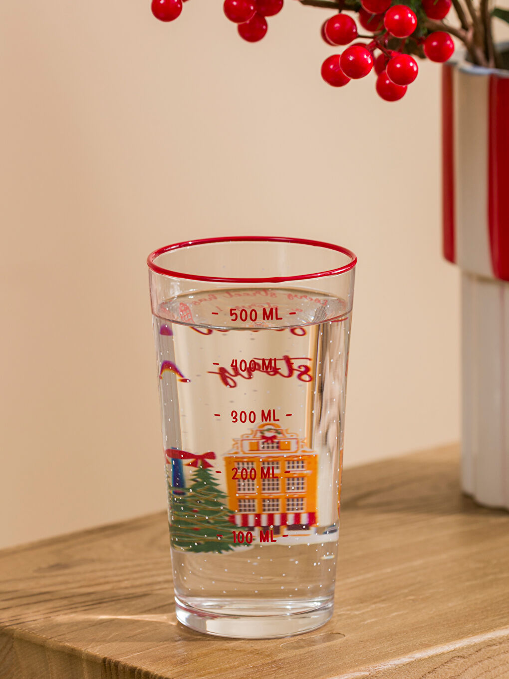 Printed Glass Cup 500 Ml-1