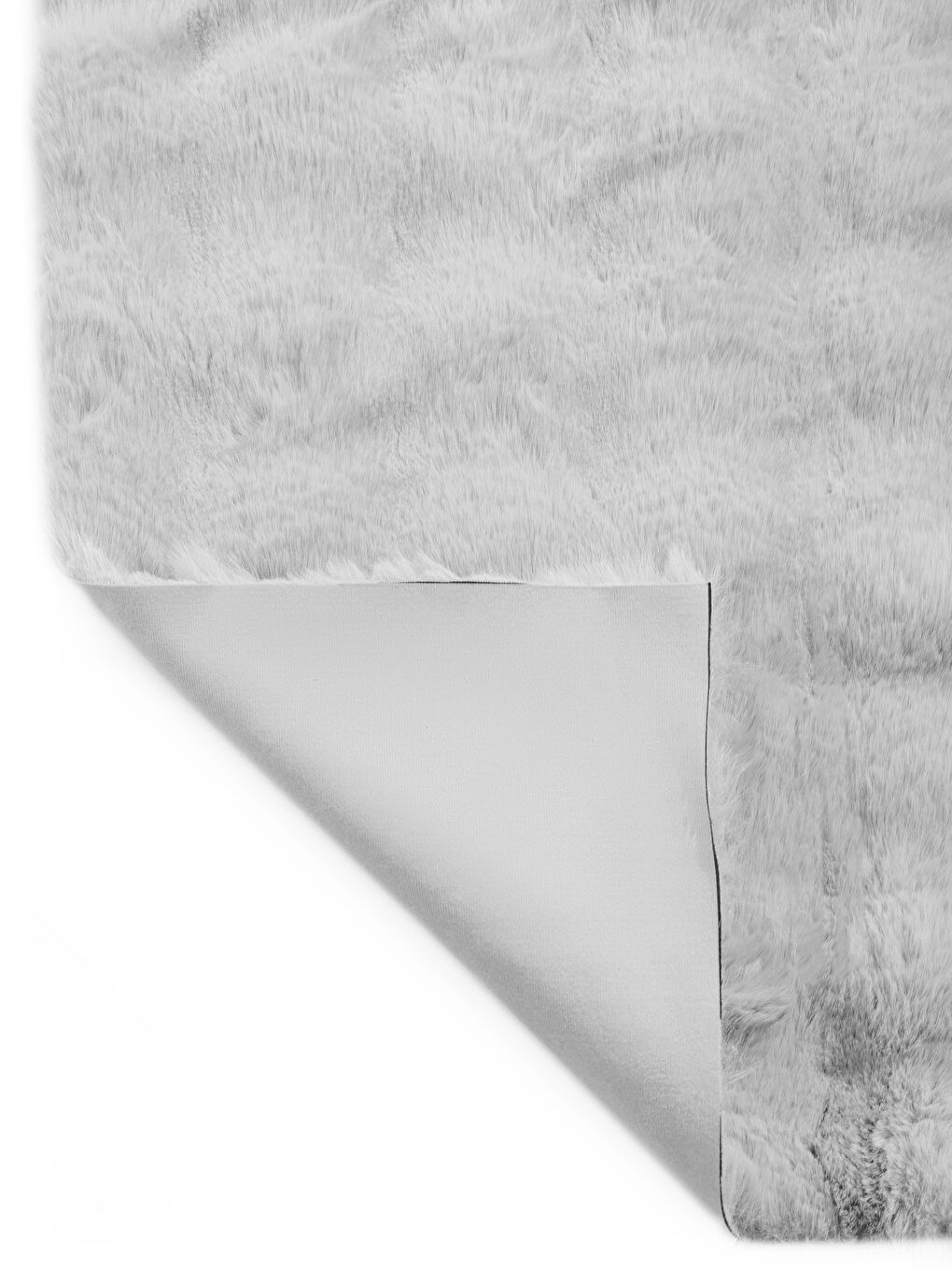 Gri Pelüş Halı 50x80 cm-2