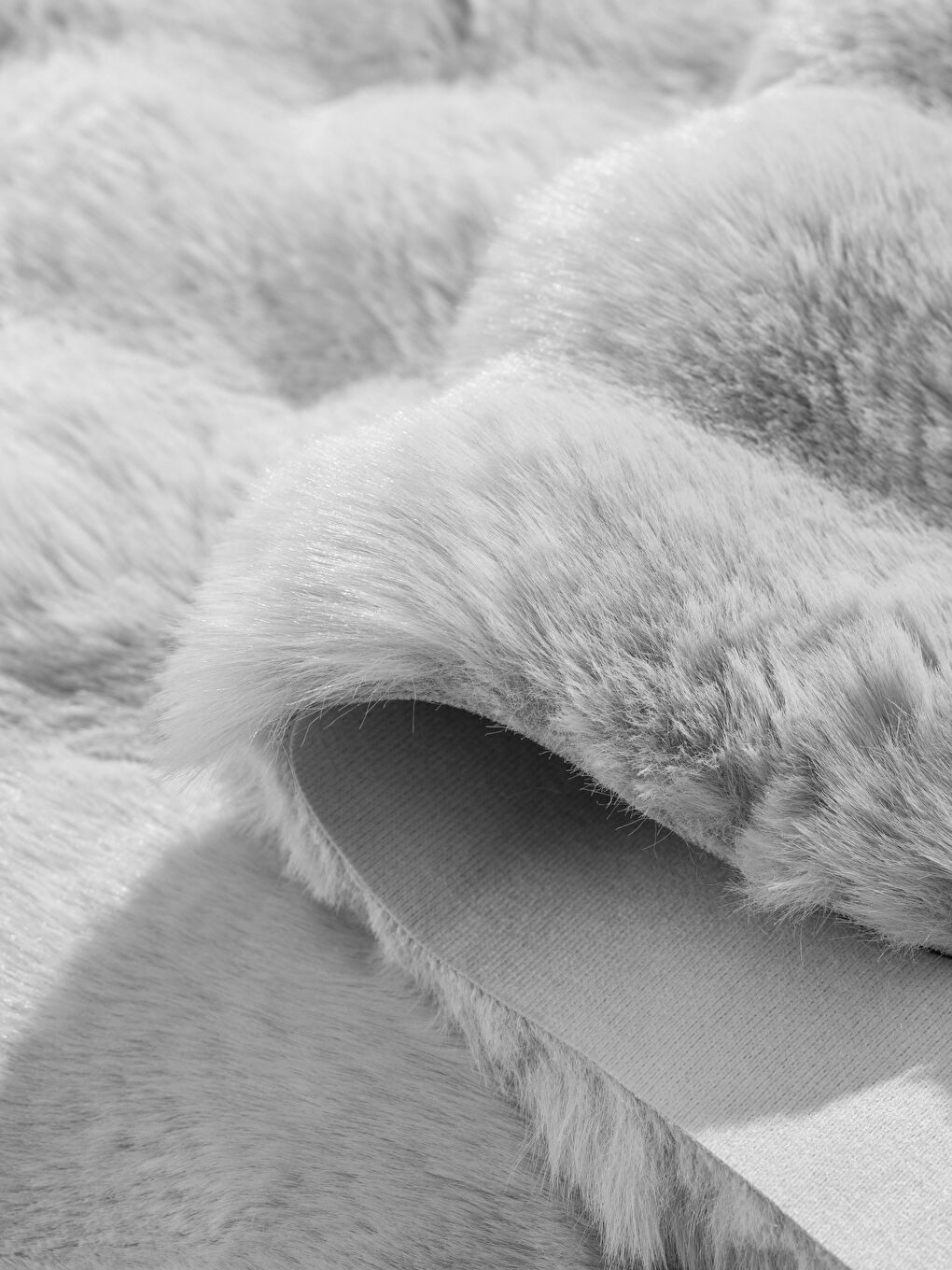 Gri Pelüş Halı 50x80 cm-3