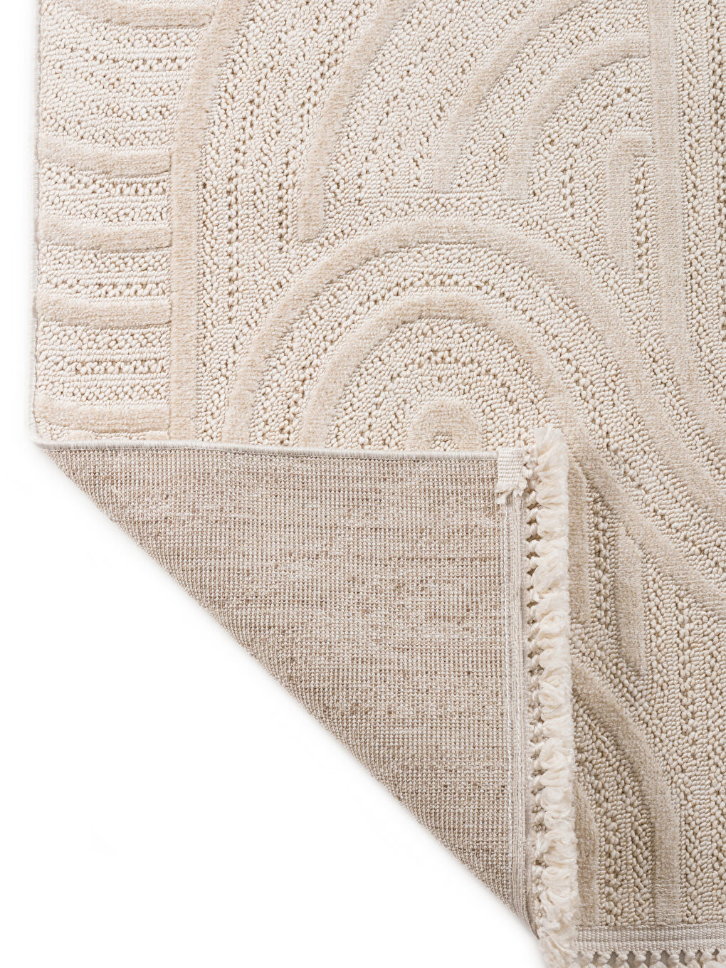 Ekru Desenli Halı 80x150 cm-2