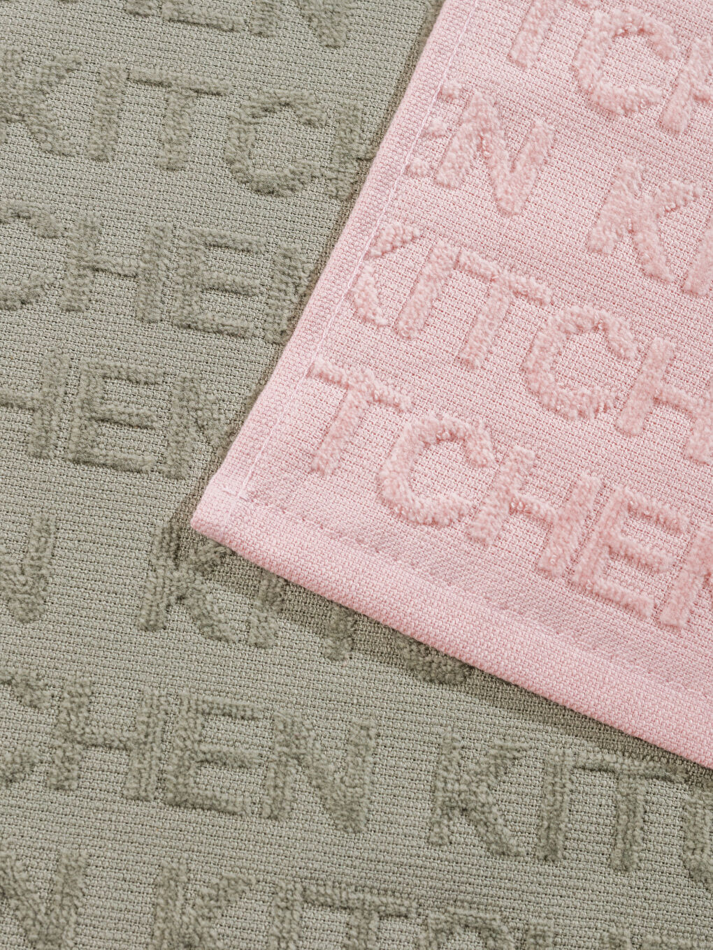 Yeşil Yazı Baskılı Kurulama Bezi 2'li  40x50 cm-5