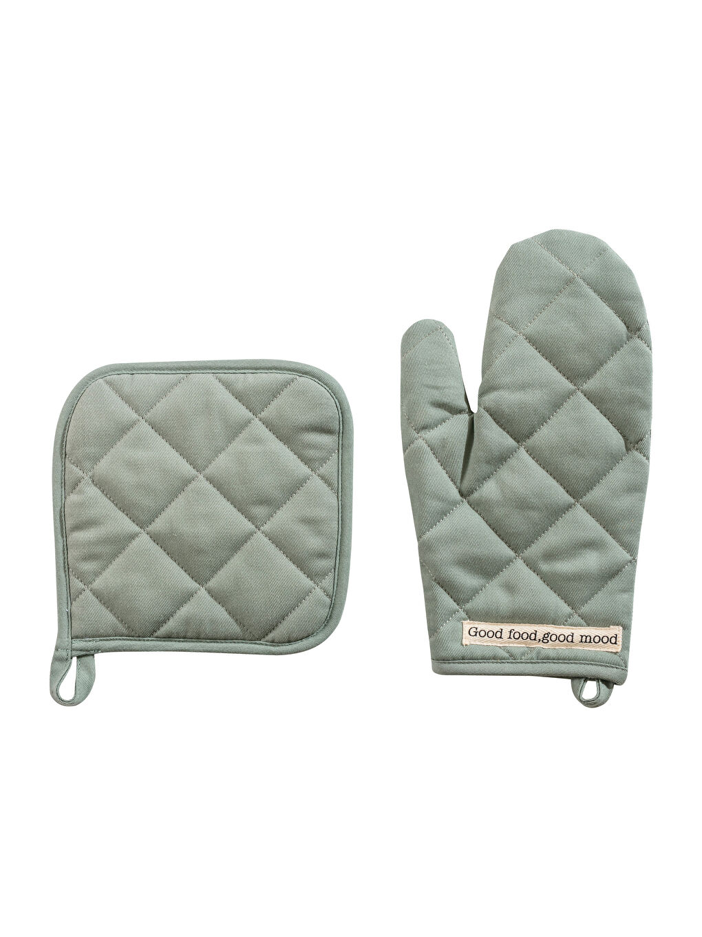 قفاز فرن بنقشة مبطنة وماسكة أواني-6