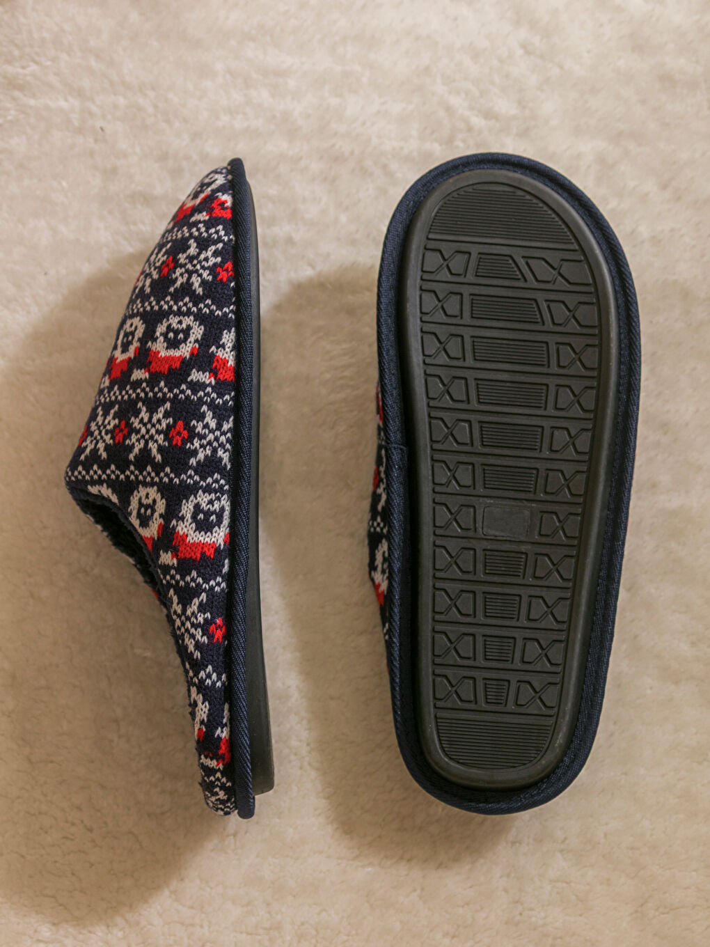 Рождественские Мужские Домашние Тапочки-3