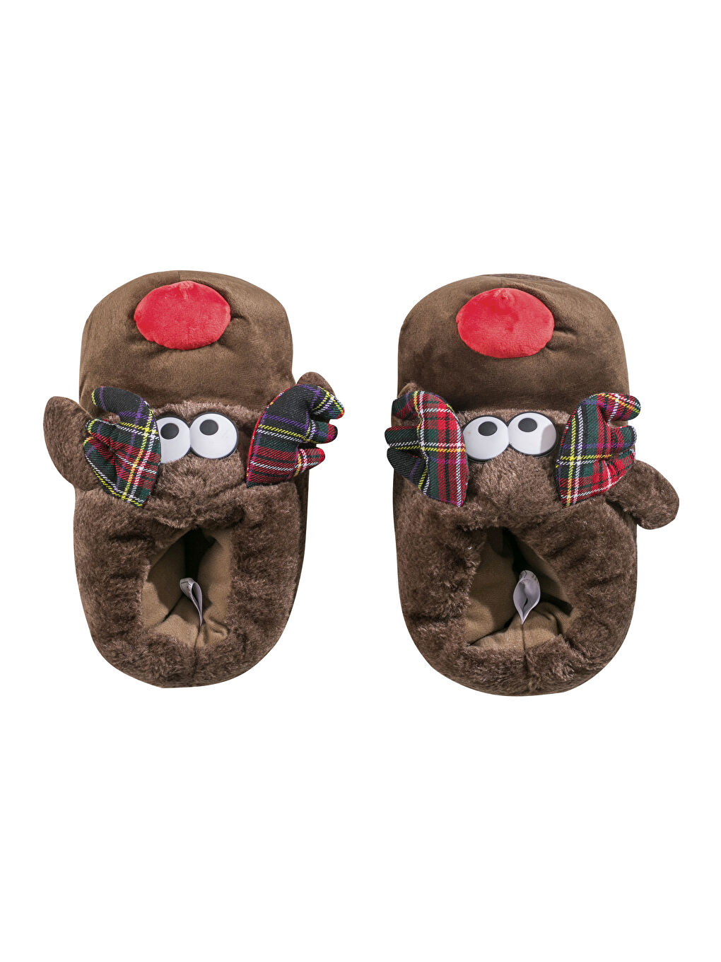 Hirschfigurierte Plüsch Hausschuhe für Damen-5